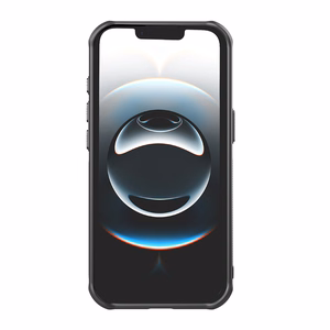 Nillkin Iceblade Prop magnetinis dėklas su objektyvo dangteliu ir stovu iPhone 16e telefonui - juodas