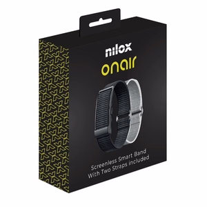 Nilox ONAIR Screenless Band išmanioji apyrankė be ekrano, juoda/sidabrinė