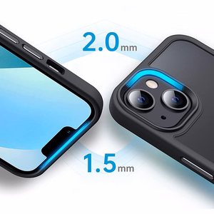 Tech-Protect MagMat MagSafe iPhone 14 dėklas telefonui - skaidrus juodas