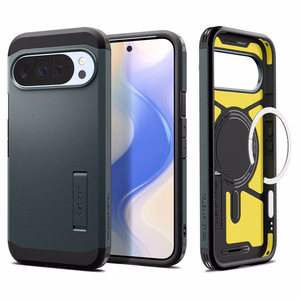 Spigen Tough Armor Mag MagSafe dėklas Google Pixel 10 Pro XL - žalia