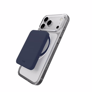 Puro Lite Mag TPU+PC dėklas telefonui suderinamas su MagSafe iPhone 17 Pro Max - skaidrus su mėlynu žiedu