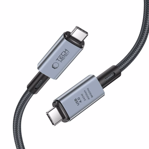 Tech-Protect UltraBoost Max кабель USB-C 4.0 USB-C 4.0 PD 240W 8K 40Gbps 2м - серый