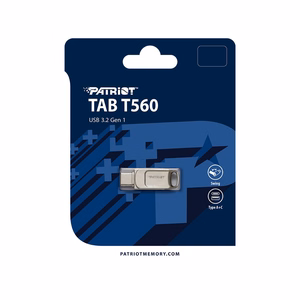 Patriot Memory Tab T560 128GB USB atmintinė dviguba USB 120MB/s (PS128GT560DS5D) sidabrinė