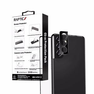 Raptic Glass 2-in-1 apsaugų rinkinys, skirtas Samsung Galaxy S22+: 9H ekrano stiklas ir kameros objektyvų apsauga