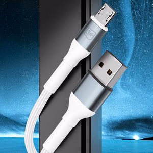 3mk Hyper Cable N-SERIES USB-A / MicroUSB 1m 5V/2.4A 12W laidas - baltas