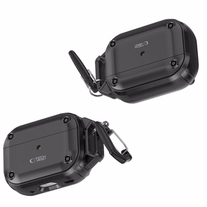 Tech-Protect Rough Hook Чехол с карабином для Apple AirPods Pro 1 / 2 - чёрный