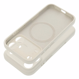 Чехол Samsung S26 ULTRA Forcell F-Protect Rubber Premium совместимый с MagSafe античный белый