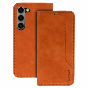 Чехол Wonder Prime для Samsung Galaxy S23 Plus коричневый