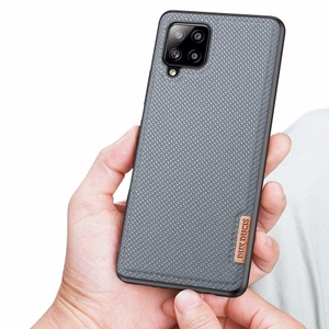 Dux Ducis Fino dėklas padengtas nailono medžiaga Samsung Galaxy A42 5G pilkas