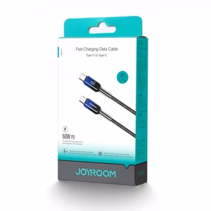 Кабель Joyroom S-A42 Crystal-Clear Series 60W USB-C - USB-C 1,2 м - чёрный