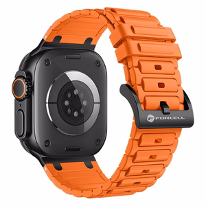 FORCELL F-DESIGN FA06 silikoninis dirželis APPLE laikrodžiui 38 / 40 / 41 mm oranžinis