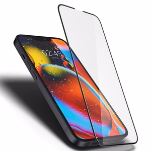 Spigen Glass FC grūdintas stiklas iPhone 13 / 13 Pro / 14 / 16e - juodas