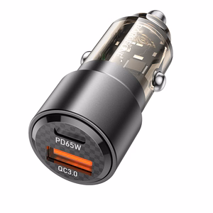 Automobilinis įkroviklis Borofone BZ20A PD65W+QC3.0 83W juodas