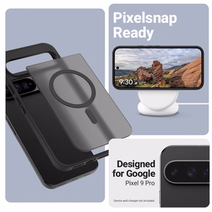 Чехол Crong Hybrid Matte Magnetic MagSafe для Google Pixel 9 Pro, чёрный
