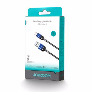 Кабель Joyroom S-A42 Crystal-Clear Series 3A USB-A - USB-C 1,2 м - чёрный
