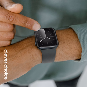 Crong Liquid dirželis, skirtas Apple Watch 44 / 45 / 46 / 49 mm, grafito spalvos