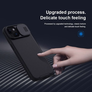 Dėklas Nillkin CamShield Pro Apple iPhone 15 Plus mėlynas