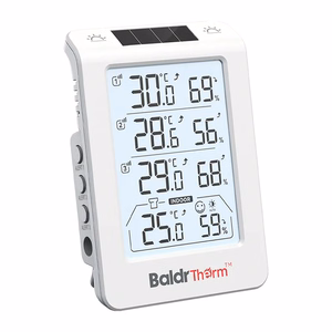 BALDRTHERM B0598 3 kanalų termohigrometras su automatiniu foniniu apšvietimu