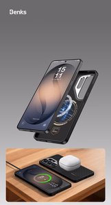 Benks Montage Magnetic Armor Pro Kevlar чехол с металлической рамкой 600D+1500D L050 для Samsung Galaxy S26 Ultra черный