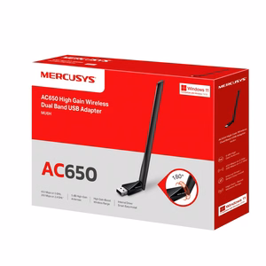Mercusys AC650 Беспроводной двухдиапазонный USB-адаптер с высоким коэффициентом усиления