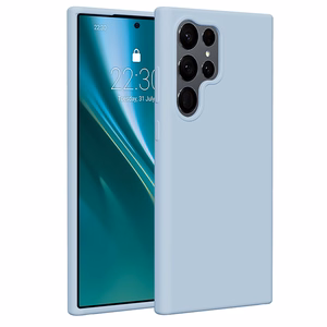 Etteri silikoninis dėklas telefonui Samsung Galaxy S23 Ultra šviesiai mėlynas