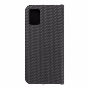 Dėklas telefonui LUNA Book Carbon SAMSUNG A51 juodas