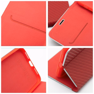 Чехол-книжка Samsung S26 ULTRA Luna Book Carbon красный