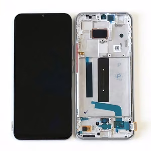 LCD ekranas Xiaomi Mi 10 Lite 5G su jutikliniu ekranu su rėmeliu pilkas/Tarnish originalus (service pack)