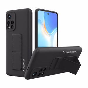 Силиконовый чехол Wozinsky Kickstand Case с подставкой для Xiaomi Redmi Note 11S / Note 11, черный
