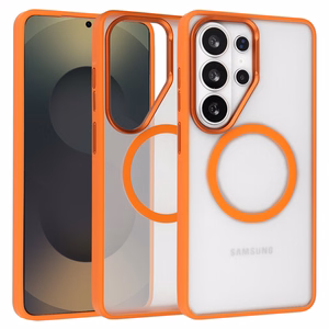 Liavec Soft Case Metal Frame для Samsung Galaxy S26 Ultra оранжевый