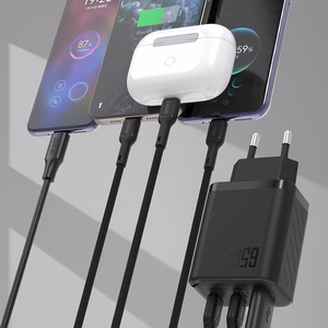 Dudao A29C 65W GaN sieninis įkroviklis + USB-C kabelis - juodas