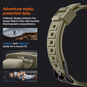 Spigen Rugged Armor Pro - Strap with case for Apple Watch Ultra 49 mm (Vintage Khaki)