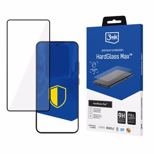 Усиленное закалённое стекло на весь экран 3mk HardGlass Max чёрный для Xiaomi 15