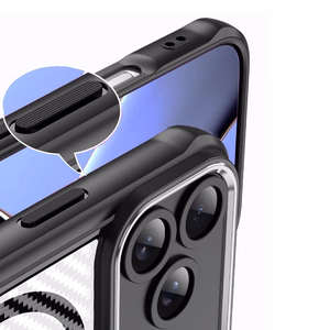 Defender Carbon Mag dėklas for iPhone 17 Pro 6,3" juodas