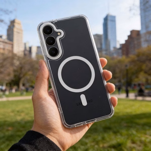 Чехол Samsung S26 ULTRA Frame Clear Hybrid Mag Cover совместимый с MagSafe прозрачный