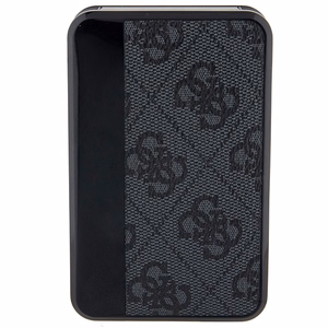 Guess Išorinė baterija 18W GUPB10DP4GEGK 10000mAh juoda/juoda 4G Odinis Metalinis Logotipas