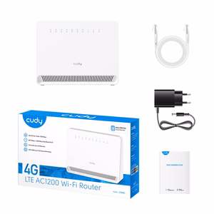 Cudy LT500E belaidis maršrutizatorius Fast Ethernet dviejų dažnių (2.4 GHz / 5 GHz) 4G baltas