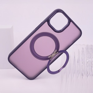 Mag Ring Rotating dėklas telefonui iPhone 12 / 12 Pro 6,1" violetinis