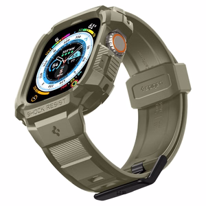Spigen Rugged Armor Pro - Strap with case for Apple Watch Ultra 49 mm (Vintage Khaki)