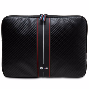 BMW Carbon & Red Stripe dėklas 16" nešiojamam kompiuteriui - juodas