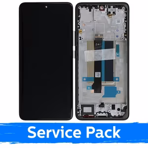 LCD ekranas skirtas Xiaomi Redmi Note 13 Pro+ 5G su rėmeliu / Midnight Black / (Service Pack)