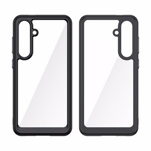 Kosmoso dėklas su gelio rėmu Samsung Galaxy S24 FE - juodas