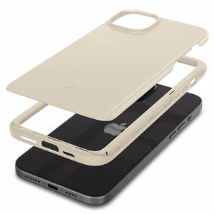 Spigen Thin Fit dėklas telefonui iPhone 15 Plus - smėlio spalvos