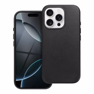 Leather Mag Cover (MagSafe) dėklas, skirtas iPhone 14 Plus, juodas