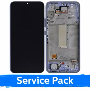 LCD ekranas skirtas Samsung A346 A34 5G su rėmeliu / violetinis / (Service Pack)
