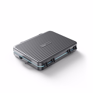 Orico PHCD dėklas atminties kortelėms ir duomenų laikmenoms, juodas, 2.5 colio SSD, 2.5 colio HDD, M.2 SSD, SD, Micro SD, CompactFlash kortelių skaitytuvams - juodas