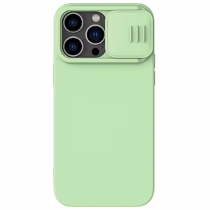 Чехол Nillkin CamShield Silky Magnetic силиконовый для Apple iPhone 14 Pro Max светло-зелёный