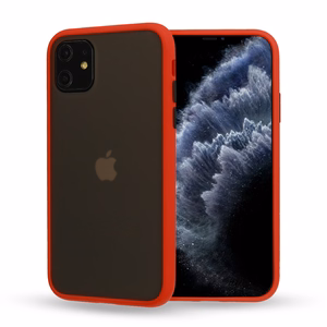 Vennus Color Button Bumper for Samsung Galaxy A20S Red