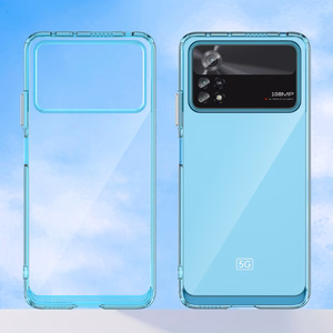 Чехол Outer Space для Xiaomi Poco X4 Pro 5G с гибкой рамкой синий