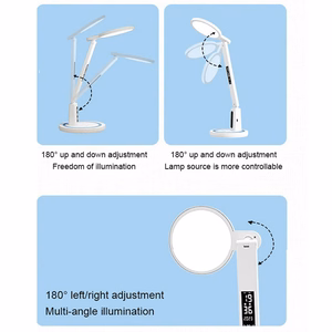 Desktop lamp LED DL-02 wireless with digitial clock white